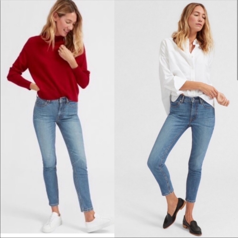 Everlane Mid Rise Skinny Jeans Blue Size 26